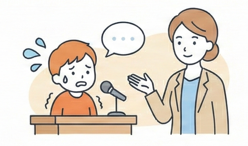 緊張して話せない